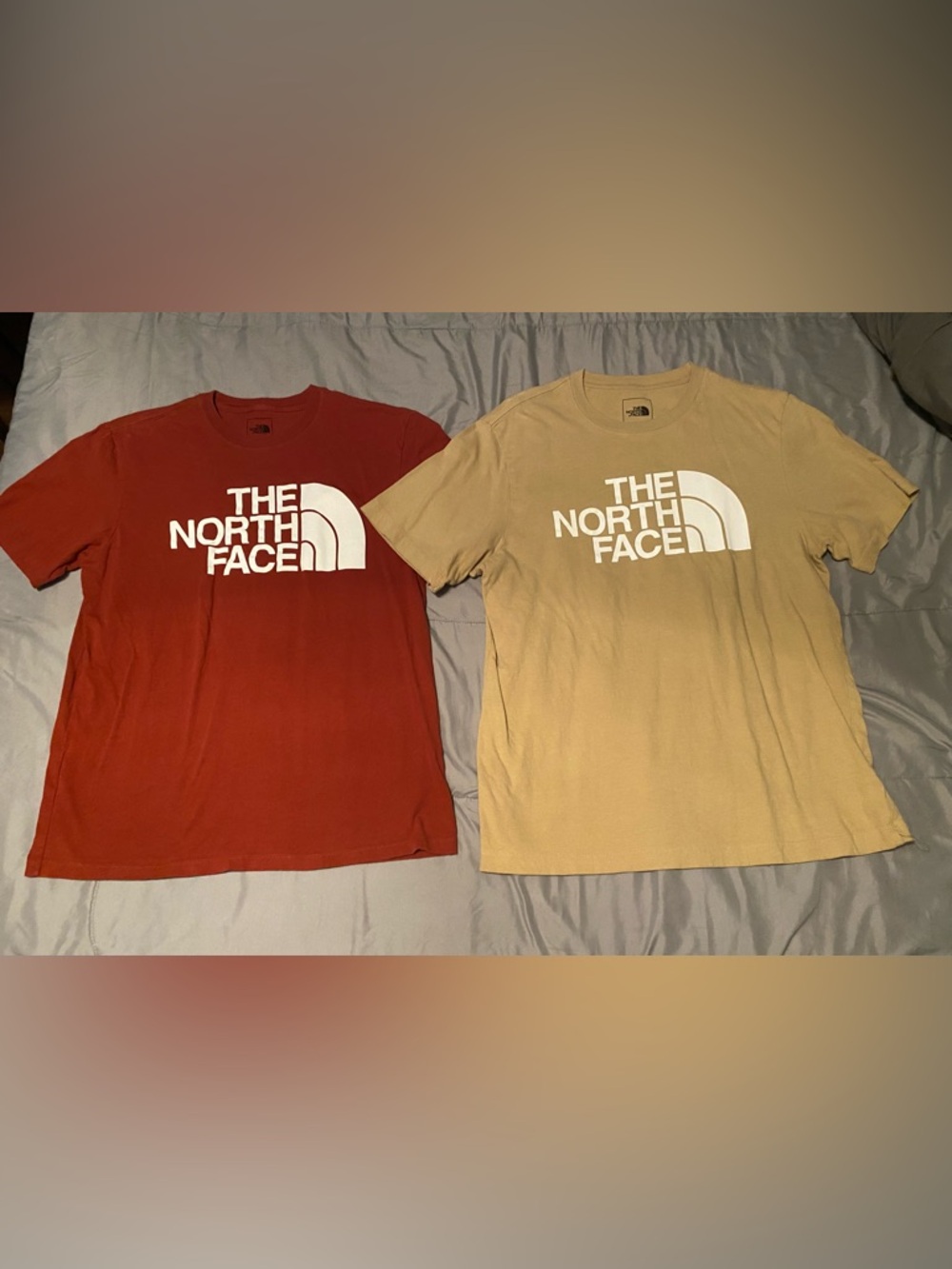 The North Face Men's Short-Sleeve Logo Tee - Rust Red & Tan